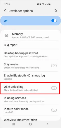 oem unlock android