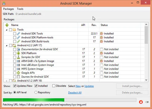 android sdk manager