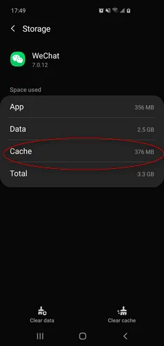 clean app cache on Galaxy S10