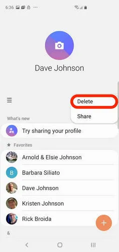 delete contacts from samsung phone