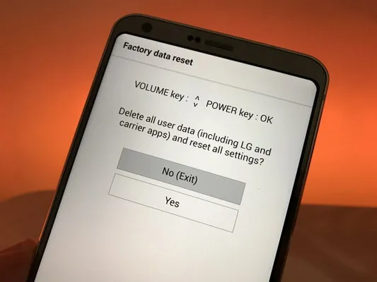 factory reset lg phone