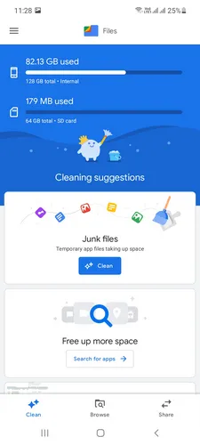Google Files Clean Junk