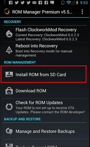 install rom on android