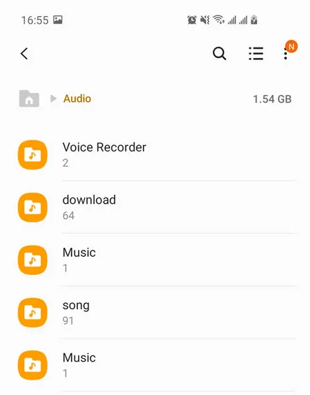 audio files on android