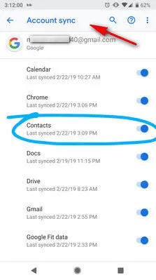 sync contact on android
