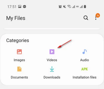 video folder on android